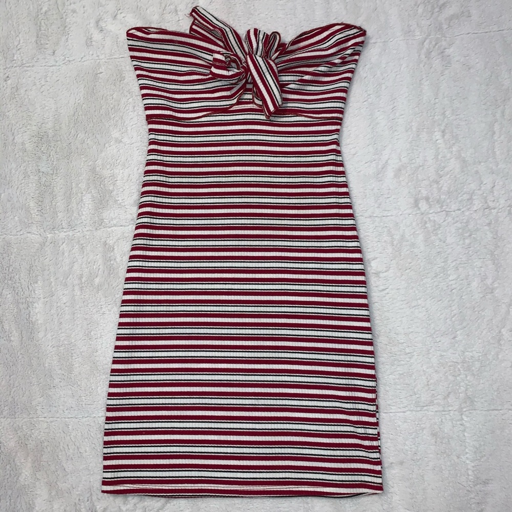 Strapless mini dress